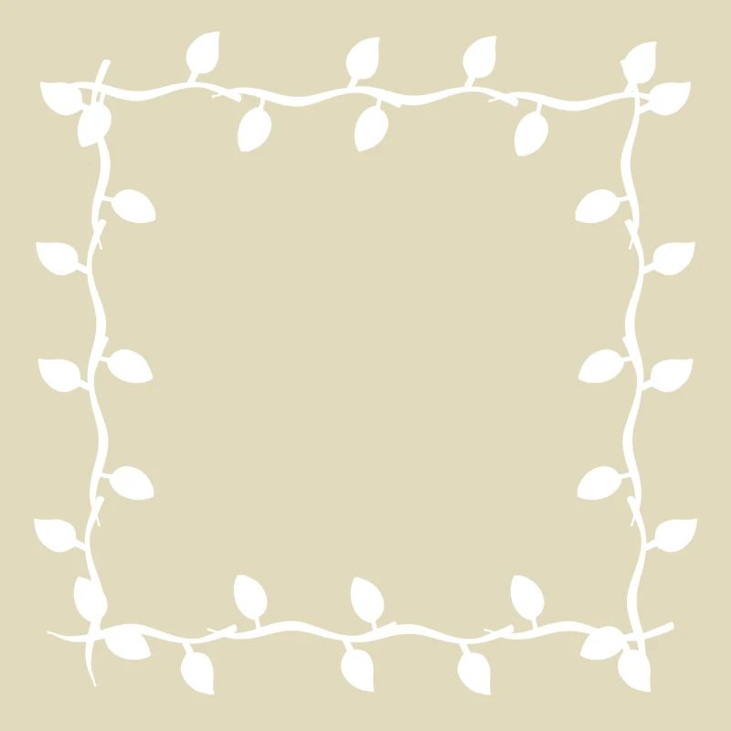 Four Leaves Line Nature Frame Leaf Shape