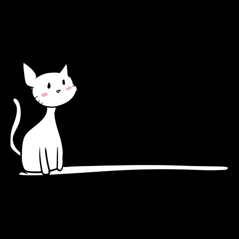 Cat stroked cute line