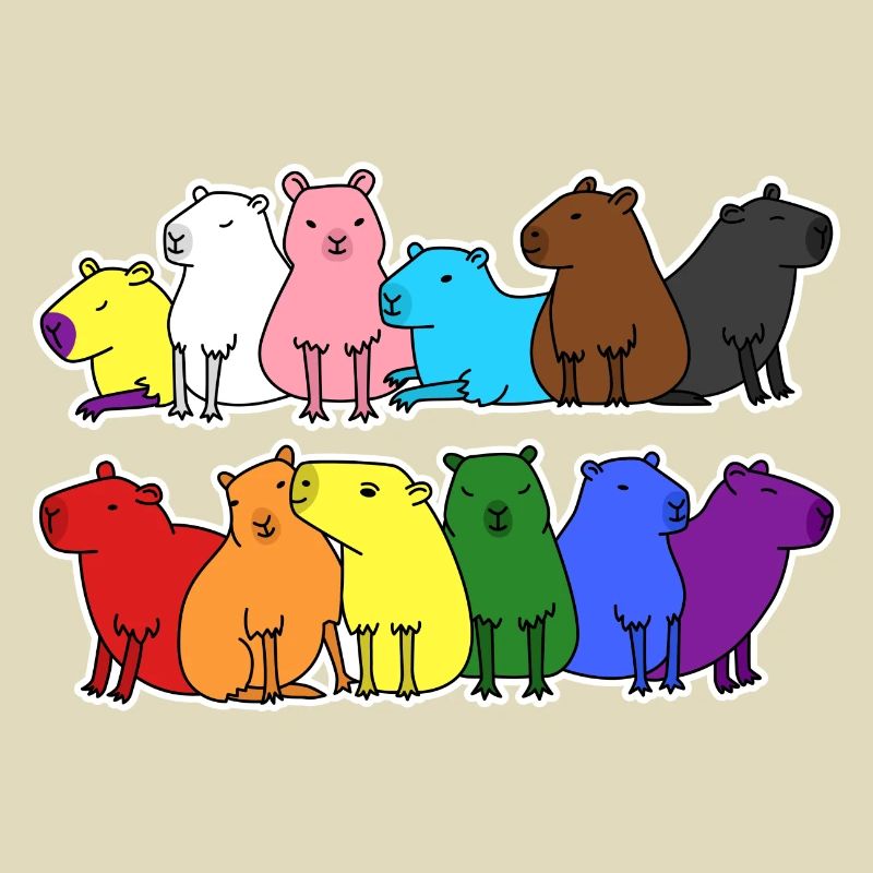 Fierté Progrès Flag Capybara Egalité