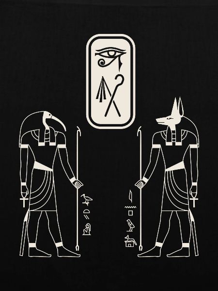 Ägyptisch osiris anubis thoth Hieroglyhen
