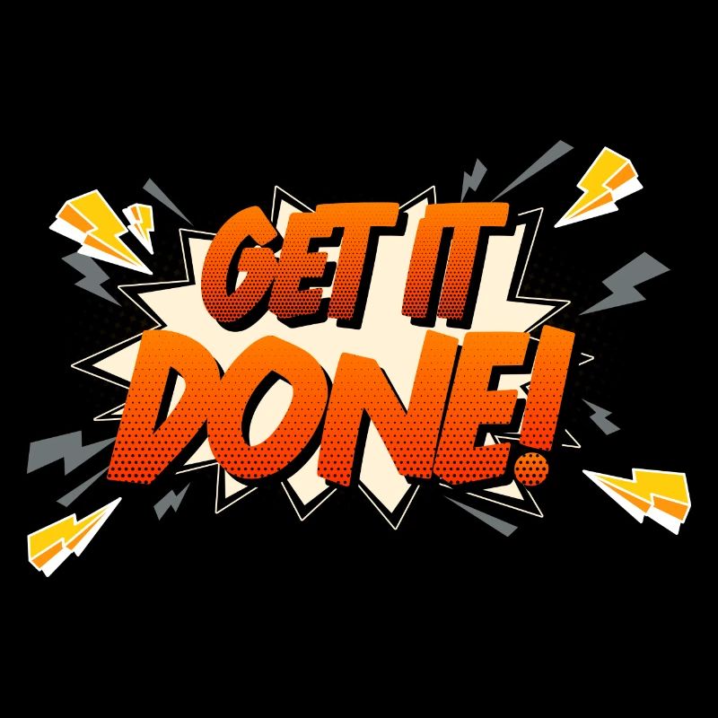 Hard Work Get It Done Design für stolze,