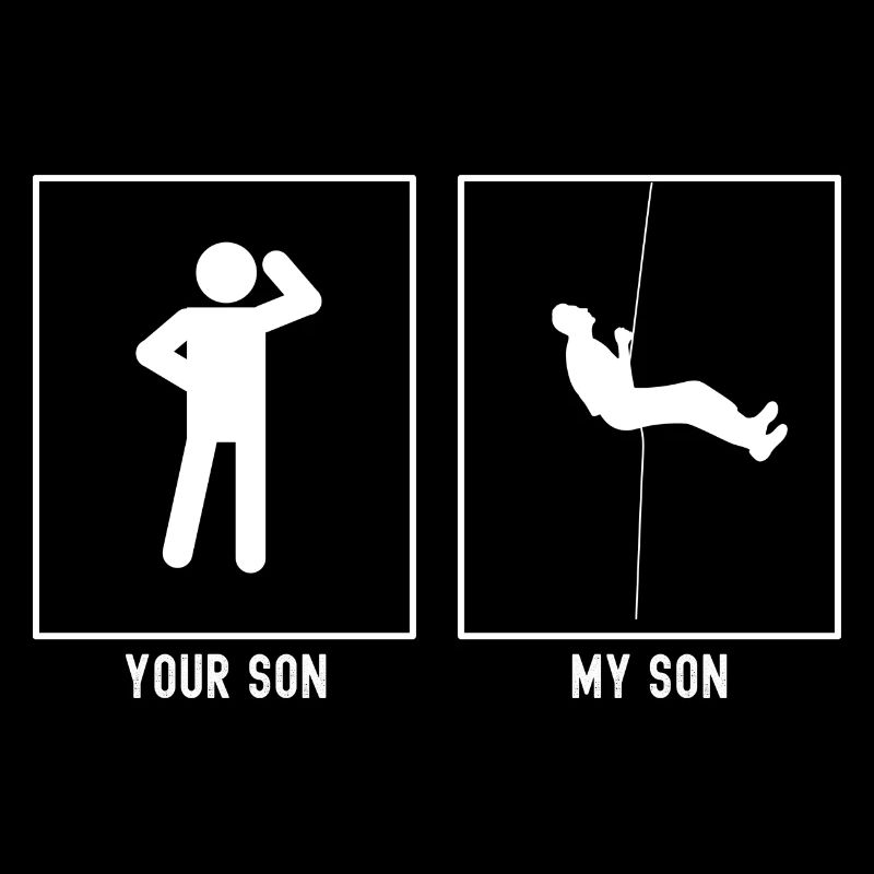 Your son - My son - climbing - abseiling