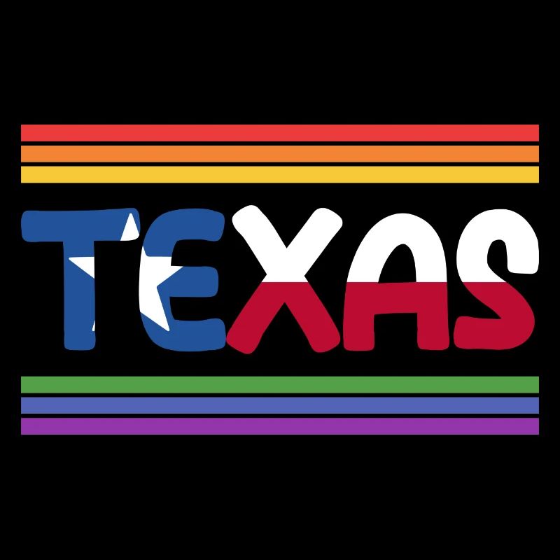 Rainbow Texas flag design for LGBT+ Texans