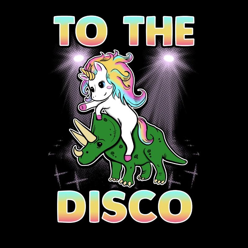 To the Disco Einhorn und Dinosaurier