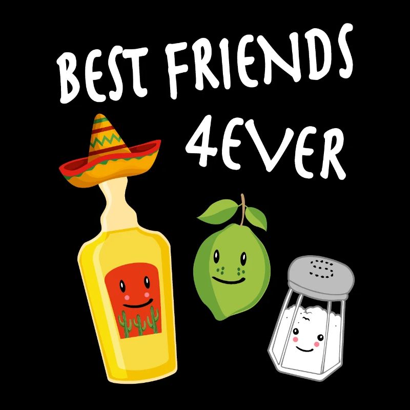 Équipe de boisson Tequila Lemon Salt Best Friends