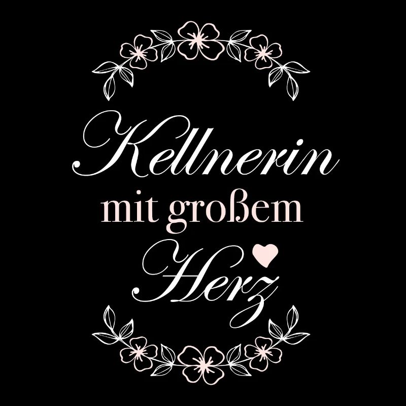 Geschenk Kellnerin mit großem Herz