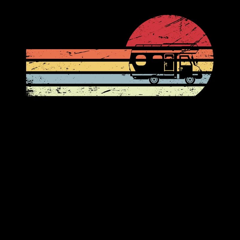 Sun and Retro Lines - Camper -