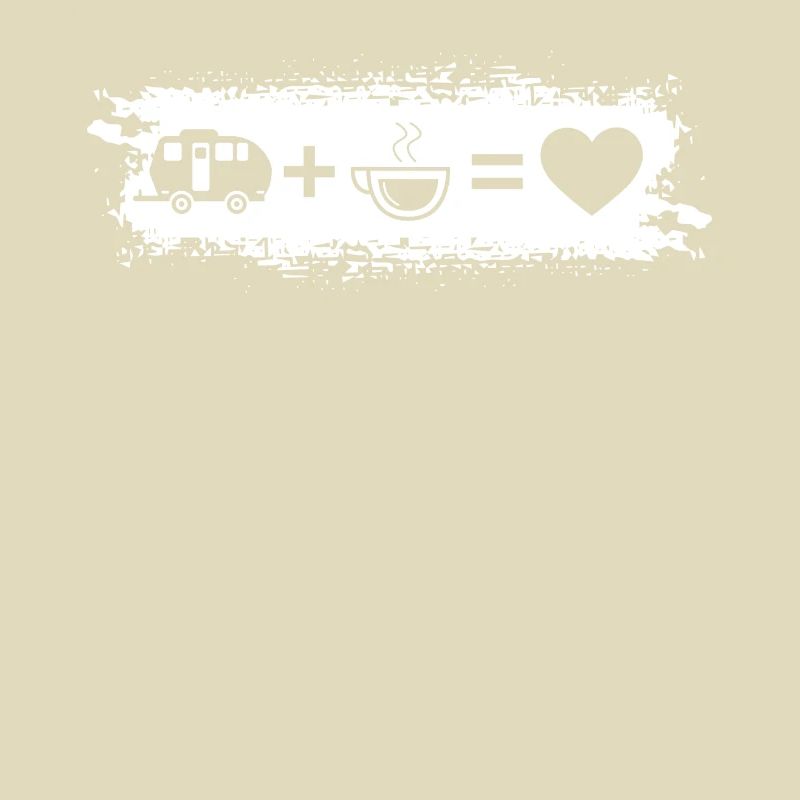 Grunge Rectangle - Heart - Coffee - Camping Wohnwage