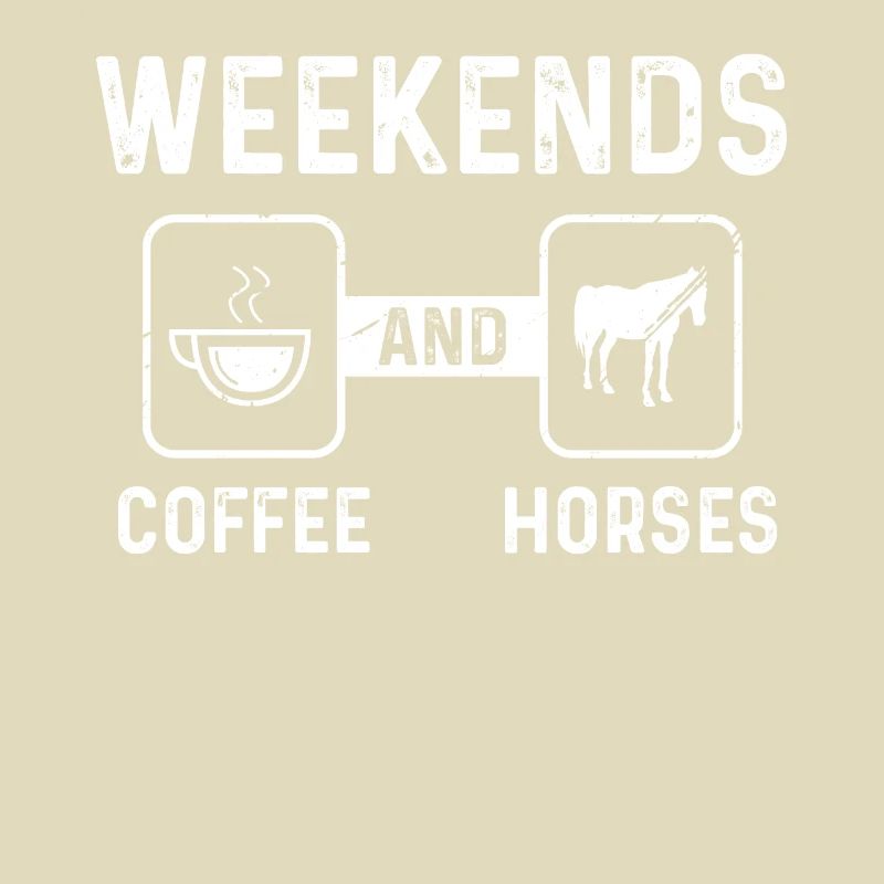 Wochenenden Kaffee und Pferde