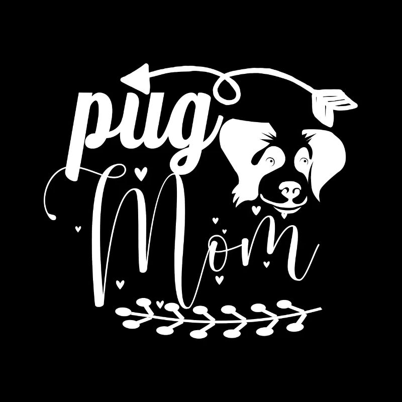 Mopsmama - Pfeil - Hund - Herzen