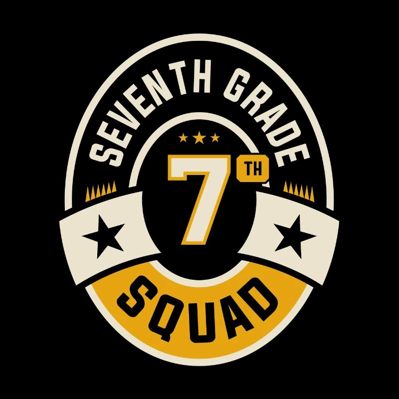 Seventh 7th Grade Squad Team Back To School