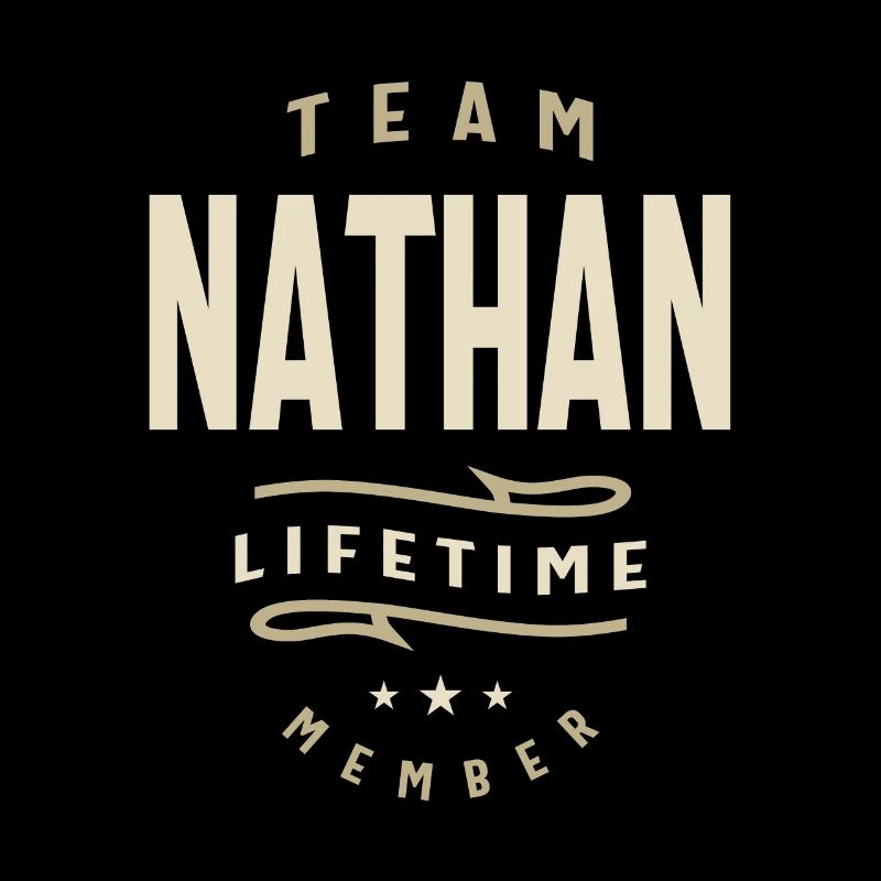 Team Nathan Mitglied auf Lebenszeit Benutzerdefinierter Name Nathan
