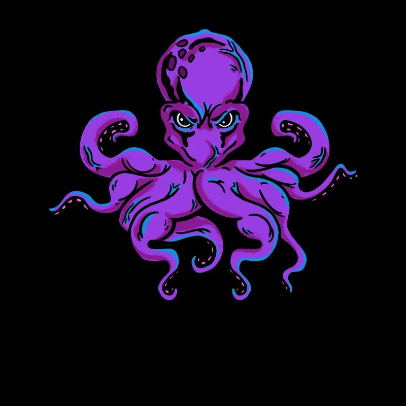 Muskulöse Krake - lustiges Eignungs-Devilfish-Tier