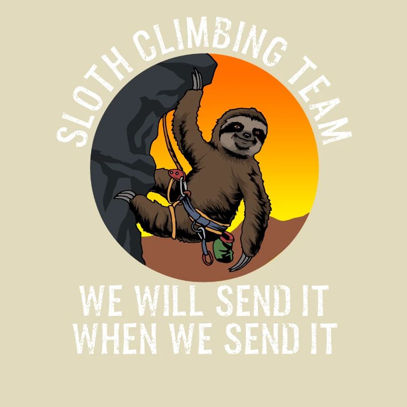 Sloth Climbing Team Fun Climbing Gift