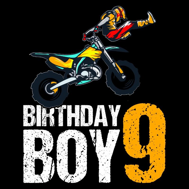9. Geburtstag Motocross Junge