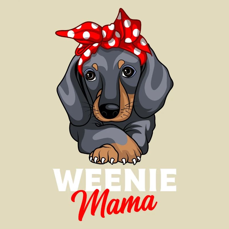 Cadeau de conception de chien de maman teckel