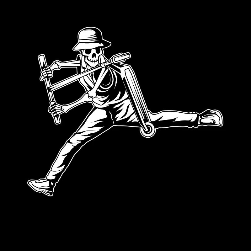 Scooter stunt skeleton kick scooter gift