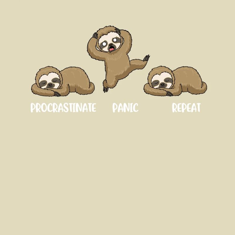 Procrastinate Panic Prokrastination Geschenk