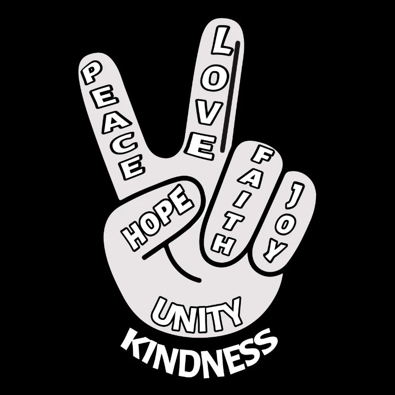 Peace Sign Peace Kind Courage Orange Unity Day