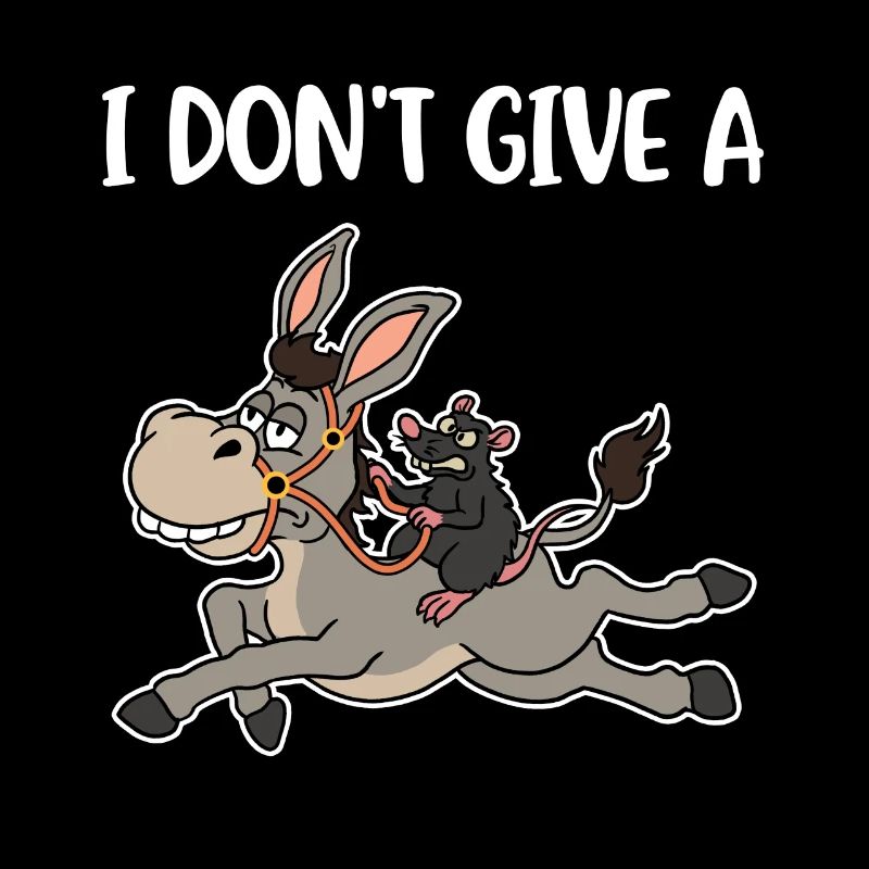 I Dont Give A Rats Donkey Donkey Donkey Gift