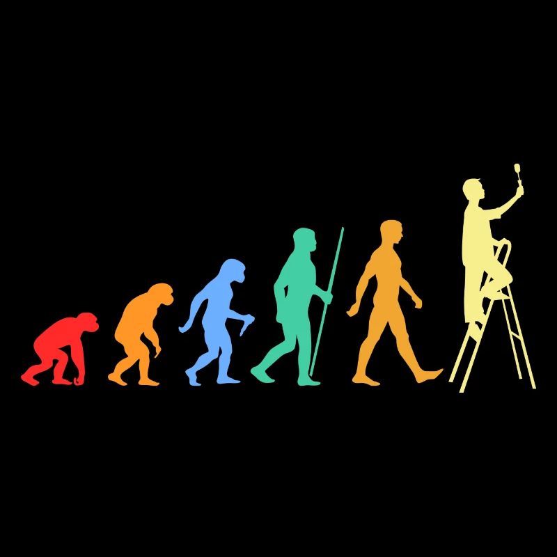 Bunte Evolution Design für Maler und Lackierer