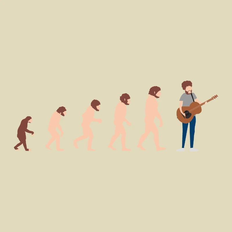 Evolution guitarist Funny gift idea