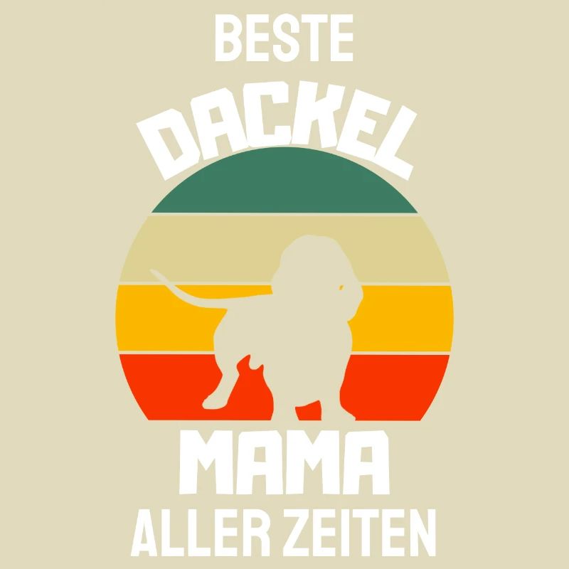 Hundebesitzer Mama Retro Muttertag Geschenk Dackel