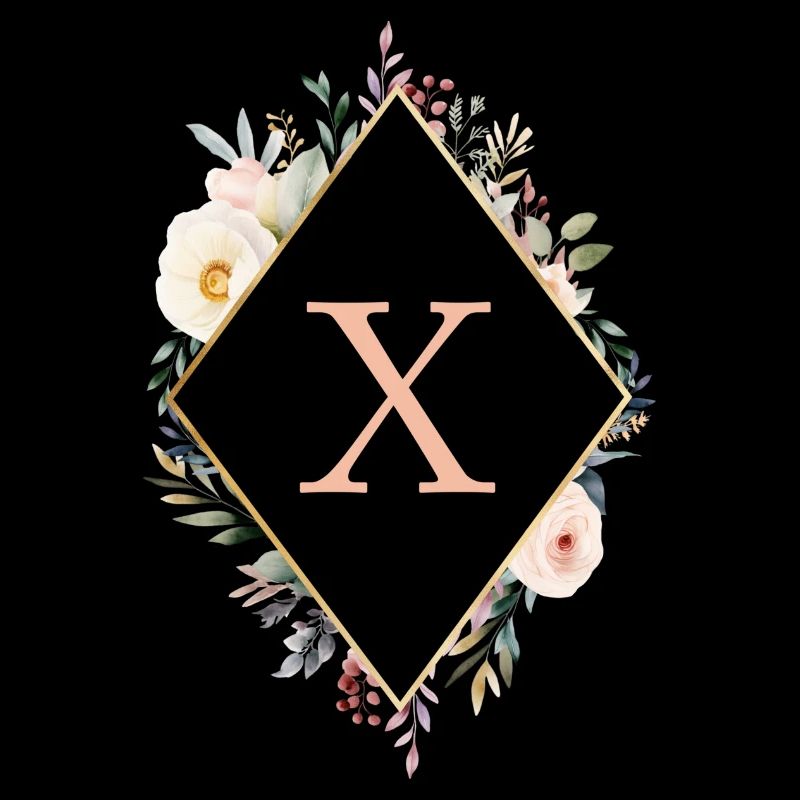 X Monogramm , Floral, Boho