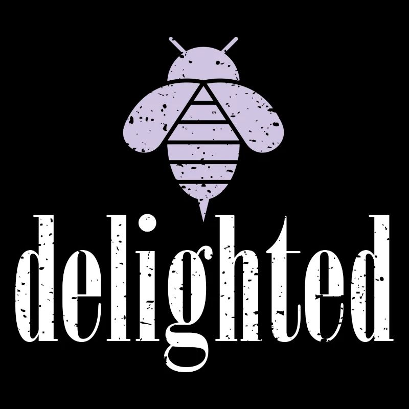 Lila Pastell Bee Delighted Biene Be Delighted