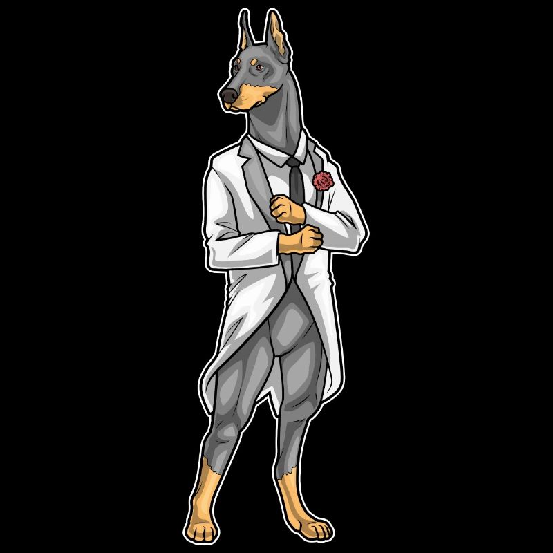 Dobermann Bräutigam Sakko Hochzeit