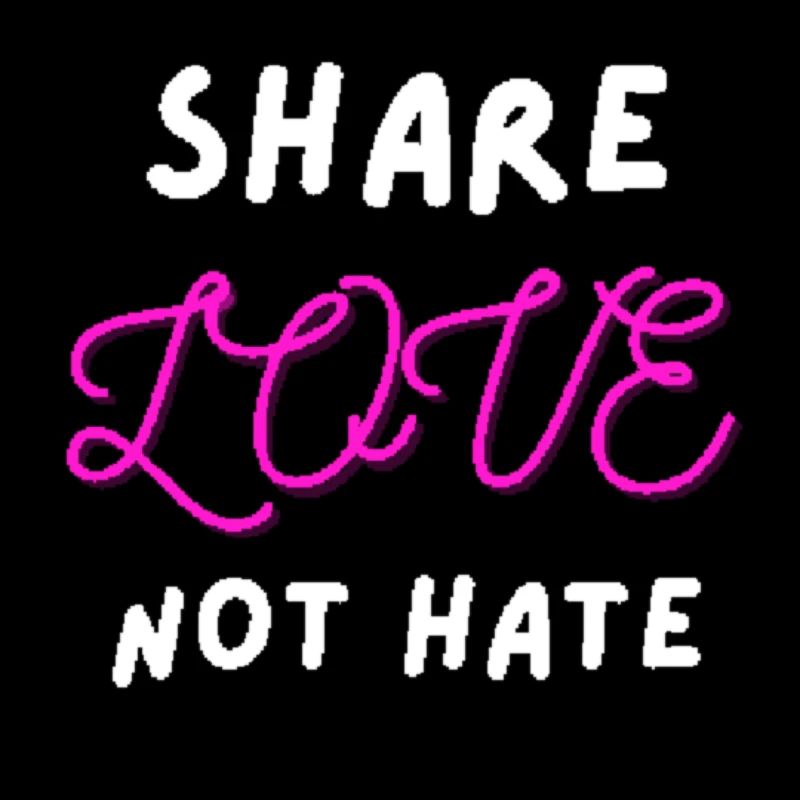 Share Love Not Hate Logo Liebe ; Hass