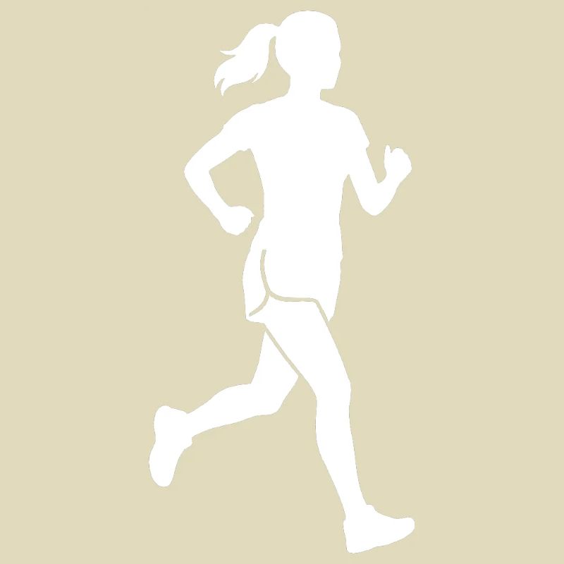 Läuferin Silhouette Joggen & Marathon Training
