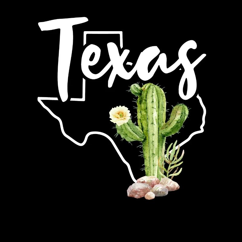 Texas Map Funny Quote State Map Pride Cactus Vinta