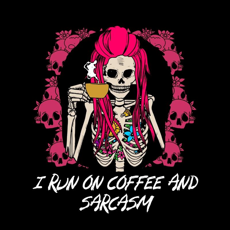 Ich renne mit Kaffee und Sarkasmus lustiger Kaffee