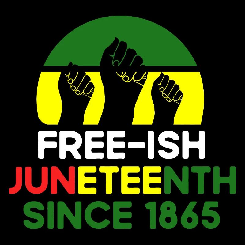 Freier depuis 1865 avec drapeau panafricain pour Juneteen