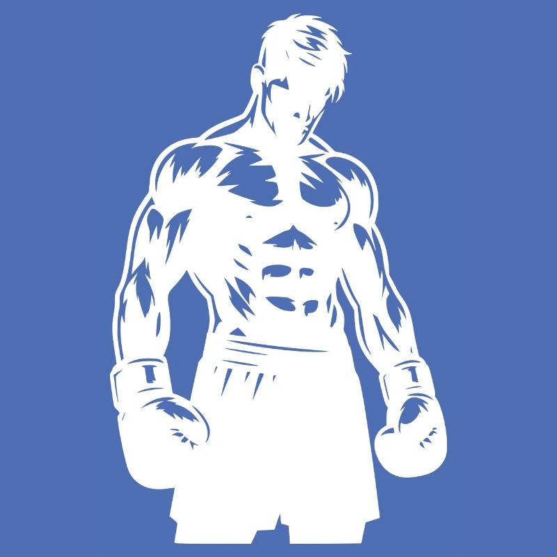 Boxer avec gants en posture concentrée