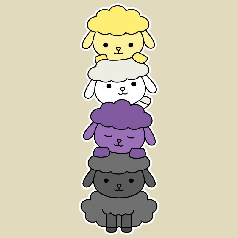 Non-binary flag sheep design for proud Enbys