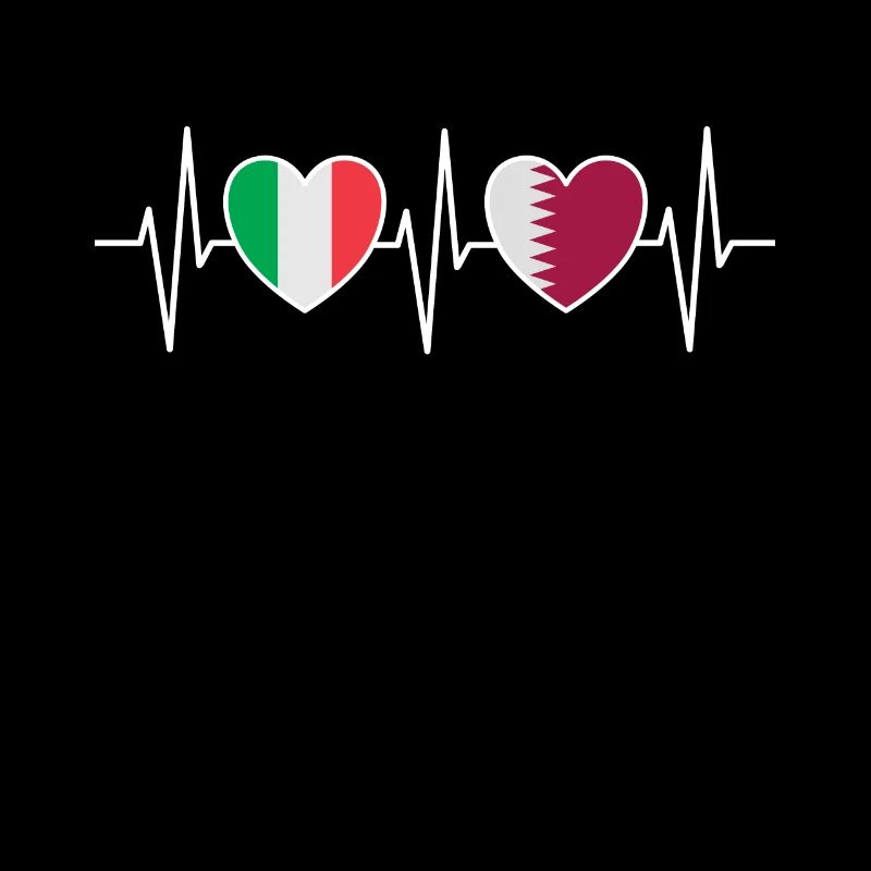 Italy and Qatar Qatari flag flags