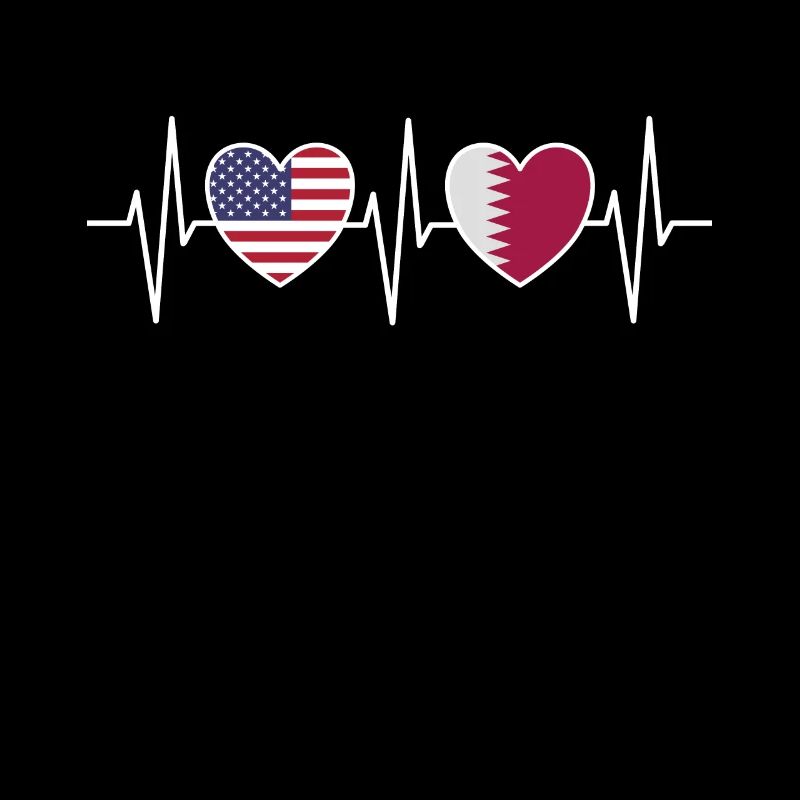 USA and Qatar Qatari flag flags
