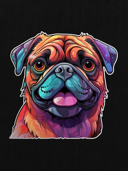 Mops farbenfroh