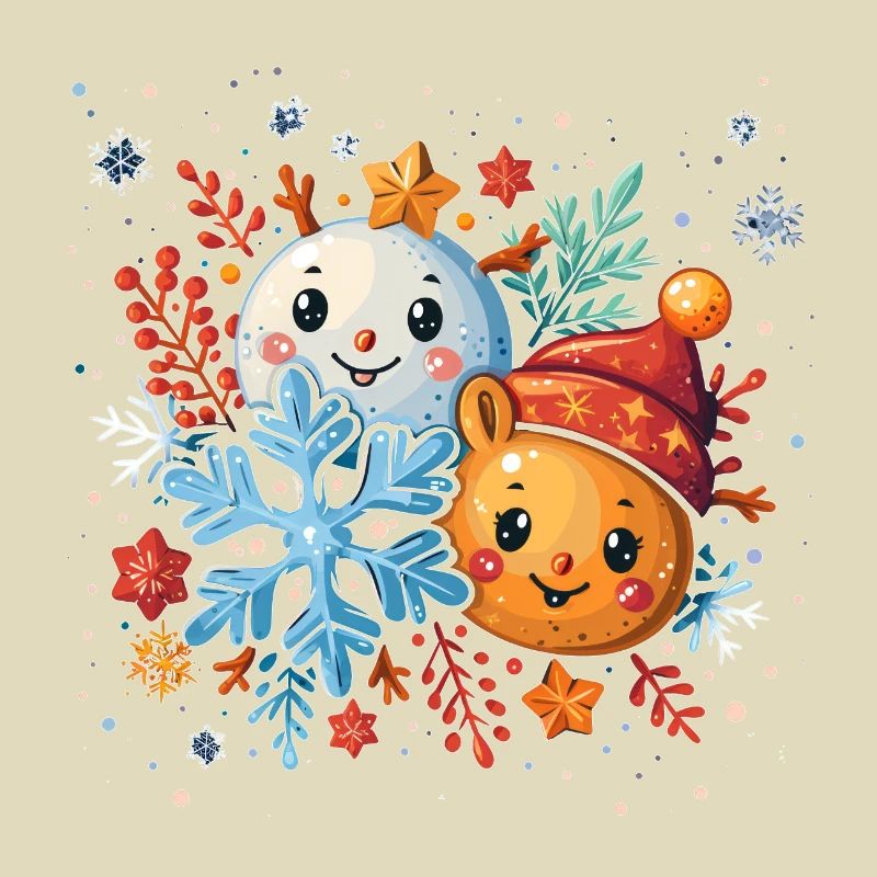 joyeux flocons de neige