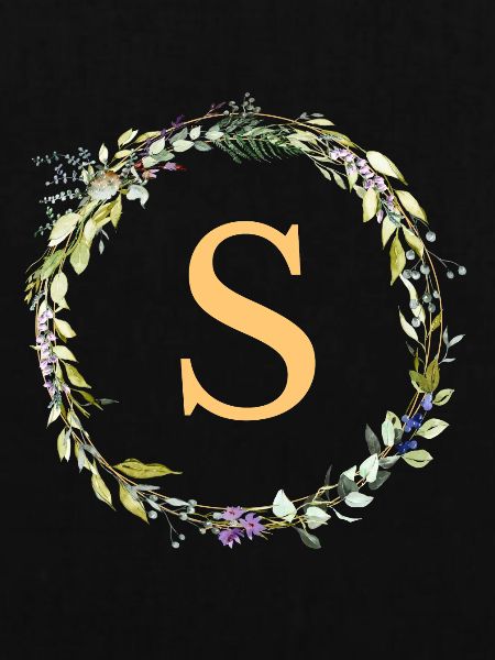 S Monogramm Eukalyptus-Kranz
