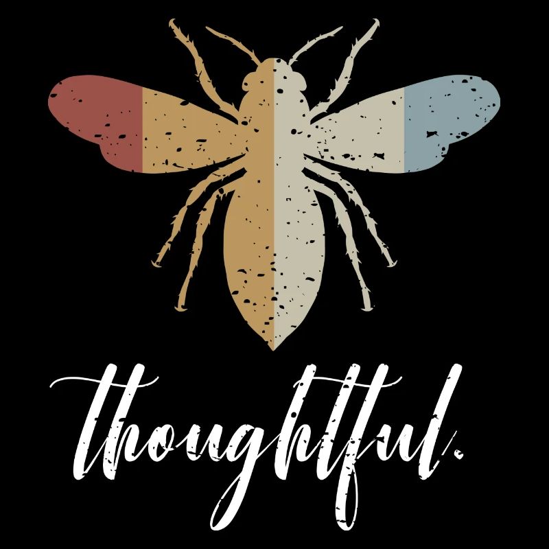 Retro Bee Thoughtful Biene Be Thoughtful
