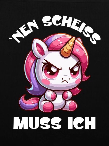 Wütendes Einhorn Chibi Motiv