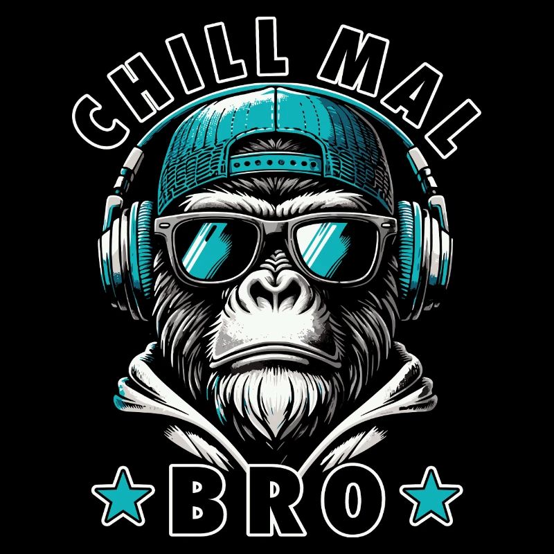 Chill Mal Bro Cool Monkey With Sunglasses