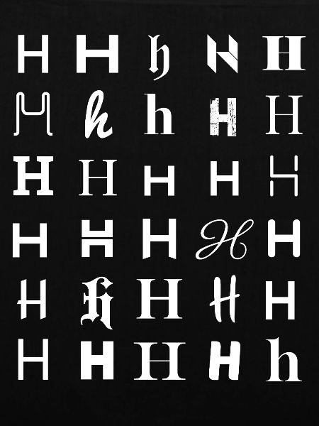 H-Glyphen: Heraldisches Typografiemuster