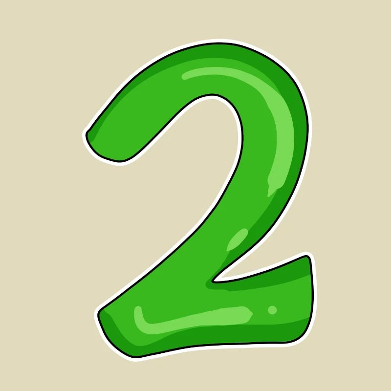 Numéro 2 vert