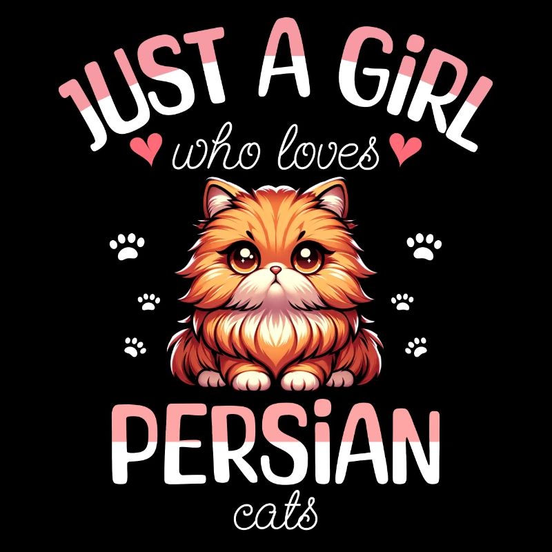 Fille Adore Chat Persan