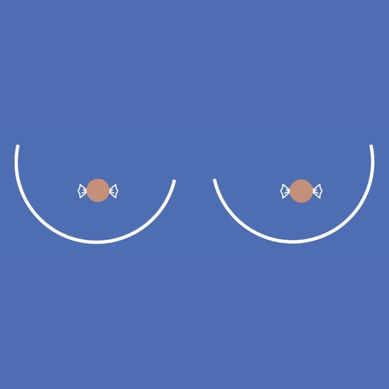 Statement Shirt Brüste Herz Nippel Geschenkidee