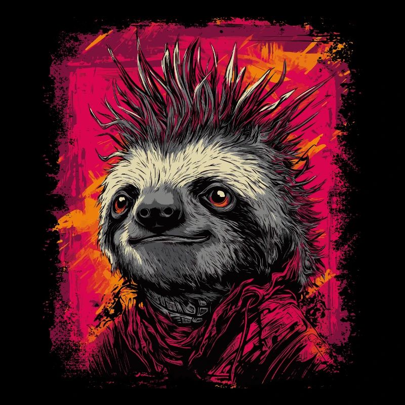 Cool Punk Rock Sloth